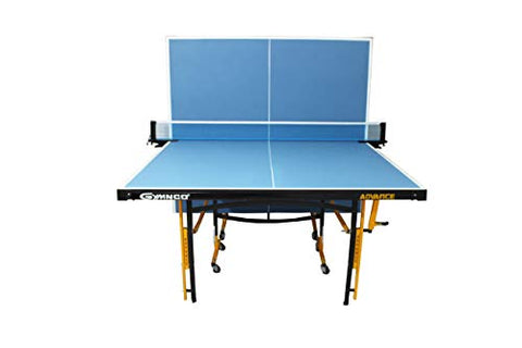 Gymnco Advanced Table Tennis Table with Levellers Top 18 mm (Cover + 2 TT Racket & Balls