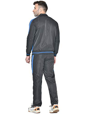 Image of CHKOKKO Men Hooded Zipper Reversible Track suit Blk Royal size L