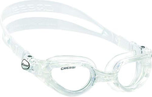 Cressi Right Adult Swim Goggles for Men with Protective Case (Clear, Large)