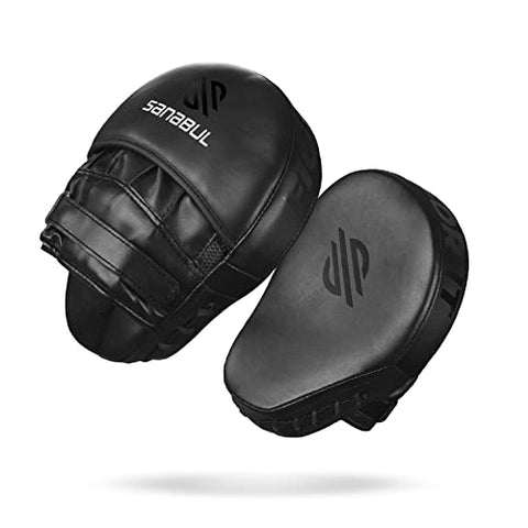 Image of Sanabul Essential Curved Boxing MMA Punching Mitts (Allblack)