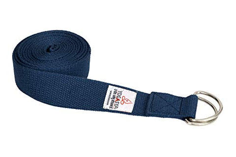 Image of Yogasya - Yoga Belt - 8 Feet Length - 1.5" Width - Yoga Props - for Safe, Perfect & Challenging Yoga Posture - Blue