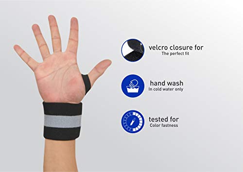 Nivia 11041 Cotton Thumb Wrist Support (Grey)