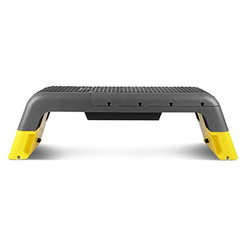 Image of The Cube Club Adjustable Stepper Bench|Bench Press/Gym Bench for Home Workout|Incline Decline Flat|Stepper for Exercise at Home|Chest Workout Equipment|Aerobic Fitness Bench, Yellow, 150 kg Limit