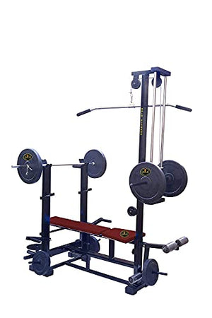 GOLD FITNESS Muscle Gaining Multipurpose 20 in 1 Decline Bench Gym Equipment ( 2 x 2 Strong Iron Pipe, Black)