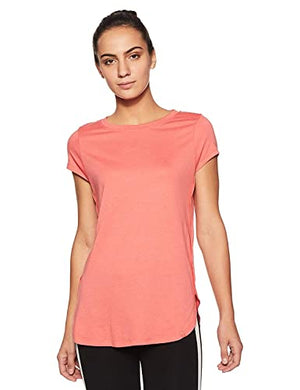 Van Heusen Athleisure Ultra Soft Cotton Modal Long Tee(55403_Candy Coral_XL)