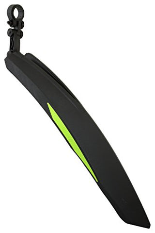 Image of Dark Horse® Bicycle Atom Mudguard with Reflective Tape with Plastic Clamp, Black-Green