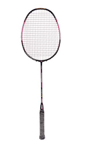 WOODS CARBOLITE Badminton Racket Strung 3U G4(Woven Graphite,28 lbs Tension) with Full Cover