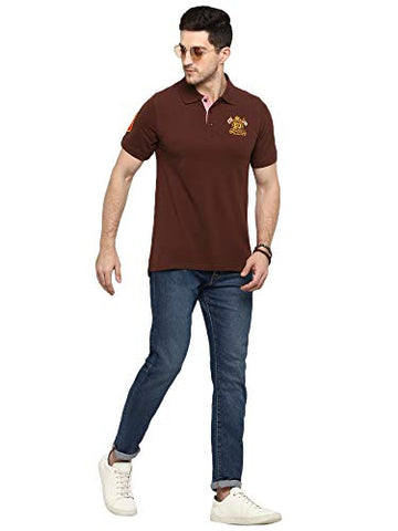 Image of AMERICAN CREW Men's Polo T-Shirt (Dark Brown-AC385-M)