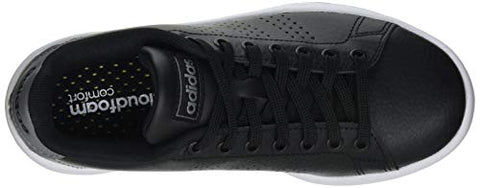 Image of Adidas Men's Advantage Core Black/Grey Three F17 Leather Tennis Shoes-9 UK (F36431)
