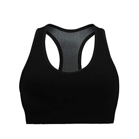 Image of NanaDay Racerback Sports Bras for Women High Impact Workout Gym Yoga Activewear Bra 3-Pack (Black+Grey+White, 2XL)