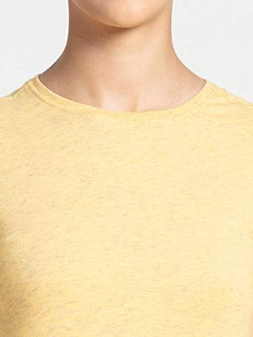 Image of Jockey Women's Regular fit T-Shirt (AW15_Banana Cream Snow Melange X-Large)