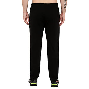 ENDEAVOUR WEAR Men's Regular Fit Track Pant (EWTS_CTNBLACKTRACK_M_Black_M)