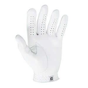 FootJoy Men's Contour FLX Golf Glove, Pearl, Medium/Large, Worn on Left Hand