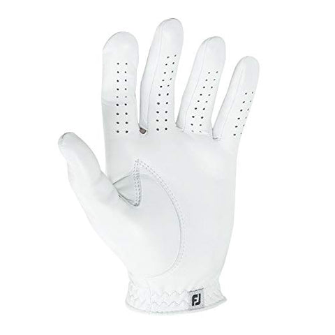 Image of FootJoy Men's Contour FLX Golf Glove, Pearl, Medium/Large, Worn on Left Hand