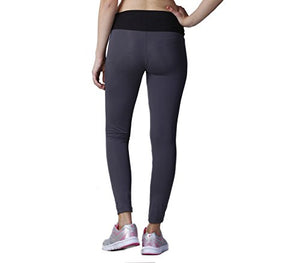 FLINGR Womens Gym Active Wear Leggings Full Ankle Length Workout Tights Jeggings High Waist Stretchable Sports Yoga Fitness Track Pants for Girls and Ladies (Medium, Charcoal Grey)