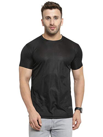 Image of Scott International AWG All Weather Gear Men's Polyester Round Neck T-Shirt (AWGDFT-BL-S, Black)