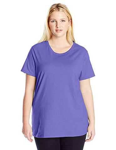 Image of Just My Size Women's Plus-Size Short Sleeve Crew Neck Tee, Petal Purple, 3X