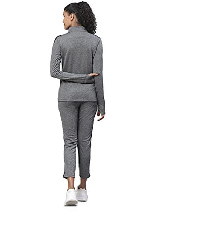 Image of CHKOKKO Women Zipper Tracksuit for Athletics Jogging Gym and Sports Dark Grey L