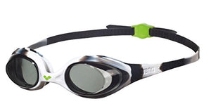 arena Spider Jr Youth Swim Goggle, Black, White, Clear