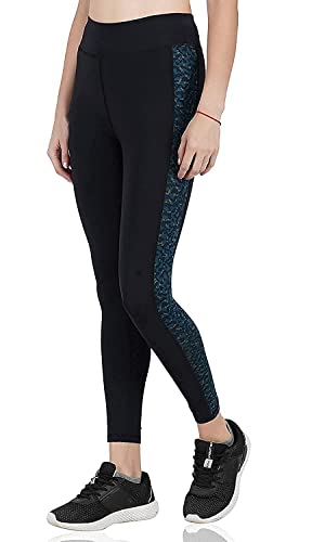 UNBEATABLE Stretchable Gym wear Sports Leggings Ankle Length Workout Tights | Sports Fitness Yoga Track Pants for Girls & Women (Large, Blue)