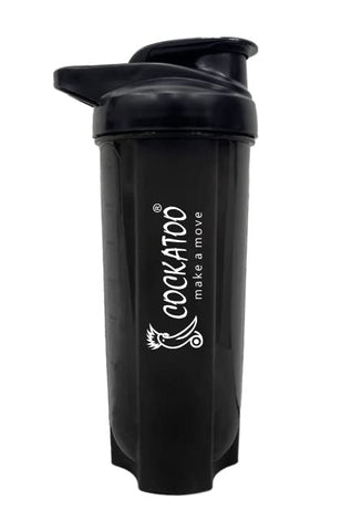 Image of Cockatoo CS-01-Grey Shaker Bottle (Black, 700 Milliliters)