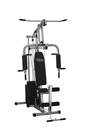 Lifeline Fitness HG-002 Multi Home Gym Multiple Muscle Workout Exercise Machine Chest Bicep Shoulder Back Triceps Legs for Men at Home, 72kg Weight Stack, Made in India