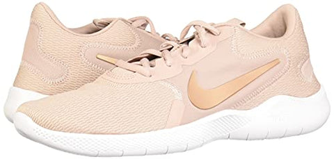 Image of Nike Women's Flex Experience Run 9 Stone Mauve/Platinum Tint/Metallic Red Bronze Shoes-7 UK (9 US) (CD0227)