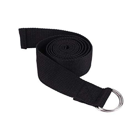 Image of MINDMAKER - Yoga Strap with Ebook - Durable Cotton Exercise Straps w/Adjustable D-Ring Buckle for Stretching, General Fitness, Flexibility and Physical Therapy