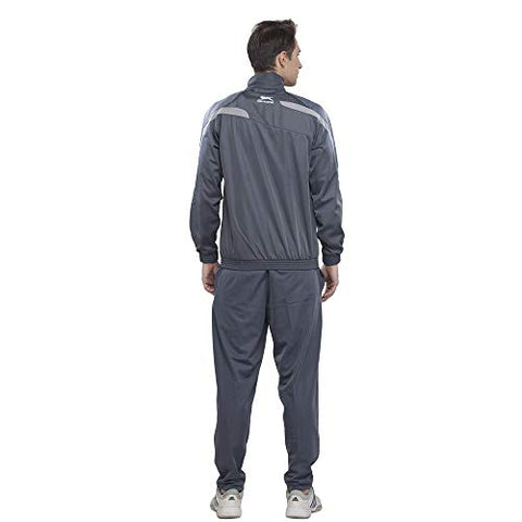 Image of Shiv Naresh 445A-DGLGW-XL Polyester Tracksuit, Adult X-Large (Dark Grey/Light Grey/White)