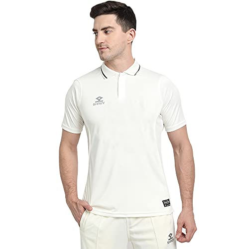 Shrey Cricket.Premium Shirt S/S - M, Off White