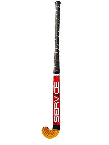 Image of BAS Vampire Service Wood Hockey Stick with Leather Grip, Junior Size, Assorted Colours