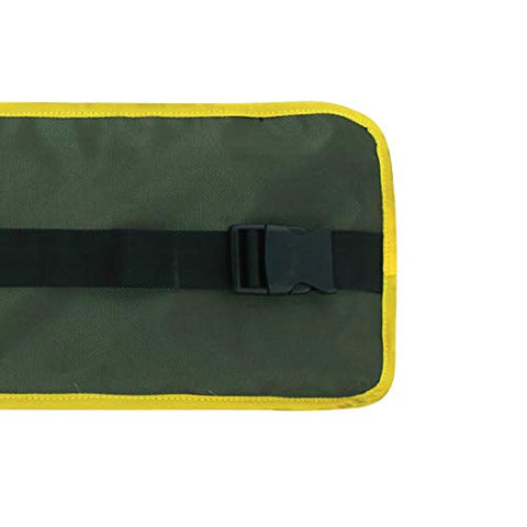 Image of One O One - Lines Collection Single Compartment Military Green + Yellow Print Padded Full Cricket Bat Cover/Cricket Kitbag