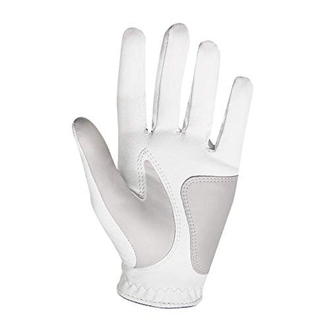 Image of FootJoy Women's WeatherSof Golf Glove, White Large, Worn on Right Hand