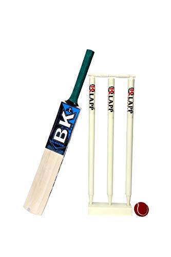 Klapp Smart Addition Popular Willow Cricket Kit with Stumps and Cricket Ball for Boys and Adult (Multicolour, 5)