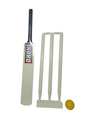 arnav Junior Combo Wooden Cricket Kit, 1 Bat, 3 Wickets with Bails and Ball 3 No (28 Inch Bat and 24 Inch Wickets 8 Years Kids, Cream)