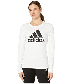 adidas Women's Standard Basic Badge of Sport Tee, White, XS