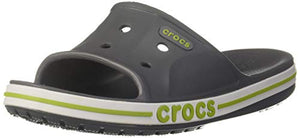 crocs Unisex Adult Bayaband Slide Charcoal/Volt Green Slipper-5 Men/ 6 UK Women (M6W8) (205392)