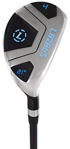 LAZRUS GOLF Premium Hybrid Golf Clubs for Men - 2,3,4,5 & 6 Right Hand, Graphite Shafts, Regular Flex (Silver, 2 (15 Degree))