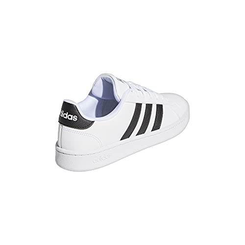 Adidas Girls Grand Court Core Black/FTWR White Leather Tennis Shoes-6 UK (F36483)