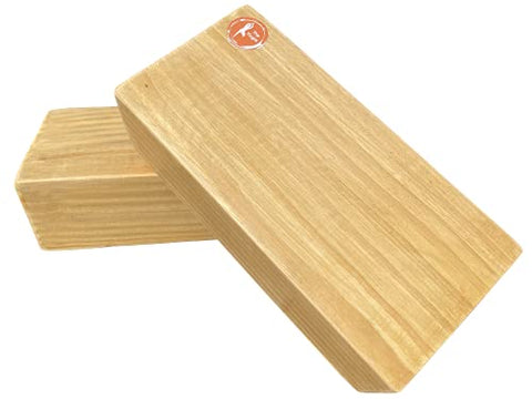 Image of The Yogis™ Wooden Yoga Blocks [[ Set of - 2 ]] Size - 9×5×3 Inch