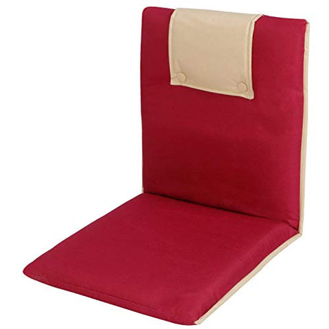 Image of URBAN KINGS Padded Floor Chair with Adjustable Backrest, Comfortable, Semi-Foldable, and Versatile, for Meditation, Seminars, Reading, TV Watching Or Gaming, Elegant Design (Standard, Maroon)