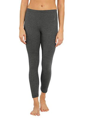 Jockey Women's Thermal Leggings with Concealed Elastic Waistband 2520_Charcoal Melange_M