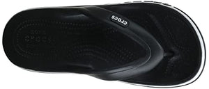 crocs Unisex Adult Bayaband Flip Black/White Slipper-7 Men/ 8 UK Women (M8W10) (205393-066)