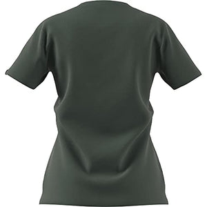 adidas womens Foil Linear Graphic Tee Green Oxide Small