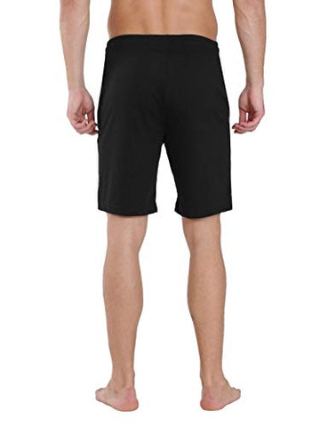 Image of Jockey Men's Cotton Sport Shorts (9411_Black & Charcoal Melange_Medium)