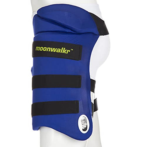Image of Moonwalkr ENDOS Thigh Guards, Lower Body Safety, Protection Equipment for Cricket Players, Flexible Fit, Cricket Thigh Pads for Adults, Boys and Men, Right Hand Batsman, Medium, Blue