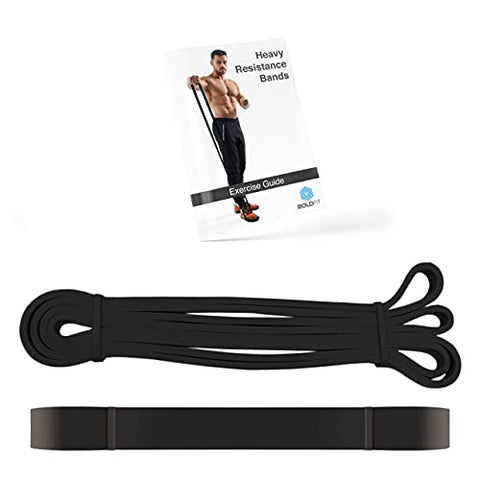 Image of Boldfit Heavy Resistance Band for Exercise & Stretching, Pull Up Band Suitable in Home & Gym Workout, Power Bands for Men & Women.(Black Color, 15-30 kg)