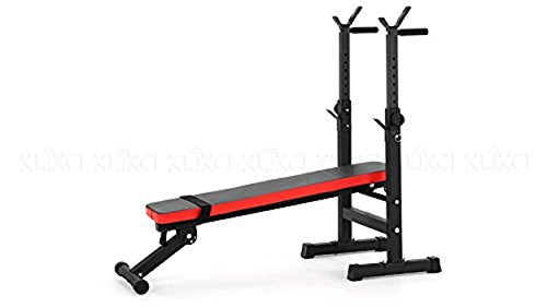 KOBO ADJUSTABLE HOME GYM WEIGHT BENCH PRESS EXERCISE EQUIPMENT SEAT SQUAT STAND DIP