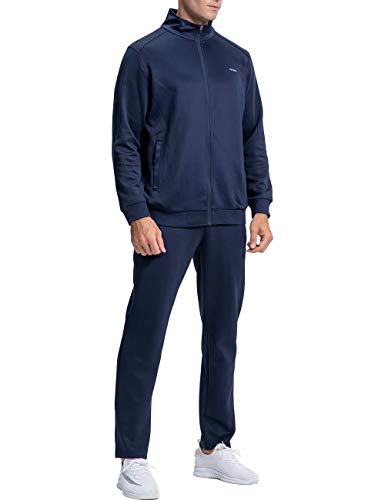 Casual Suits for Men Sports Jacket and Pants Set Sweatsuit for Men Tracksuits Mens Running Sets Jogger Suits Track Set for Men Black
