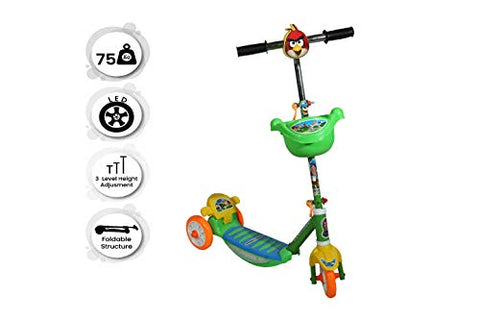 Image of JoyRide Three Wheel Kick Scooter for Boys and Girls with Adjustable Height,Storage Basket , Foot Break (3 Years-8 Years)